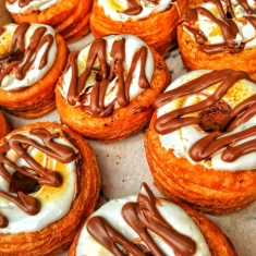 Nutella marshmallow smores cronut doughnut