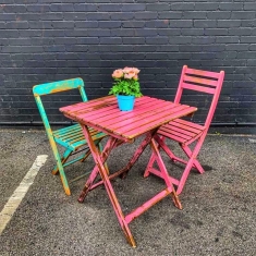 vintage chairs and table