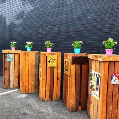 vintage tall bar