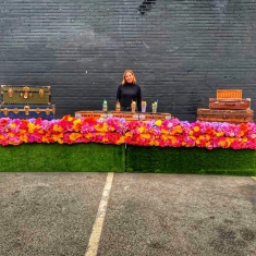 vintage flower bar