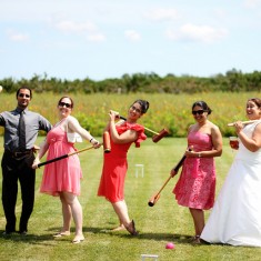 Wedding game of croquet