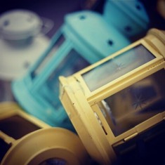 Vintage style colourful lanterns