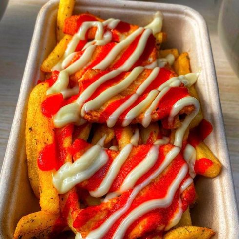 Fries With Grilled Cheese Street Food