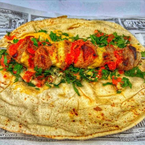 Indian Chicken Wrap Street Food