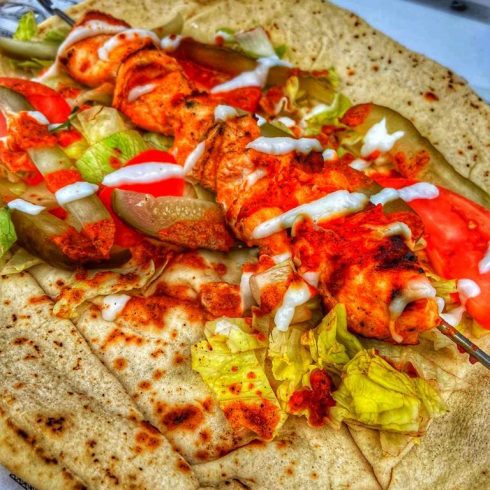 Indian Chicken Wrap Street Food