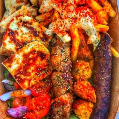 Greek Souvlaki Street Food
