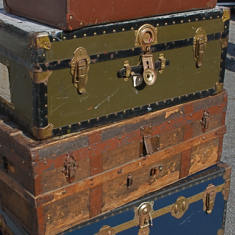 Old School Suitcases 
