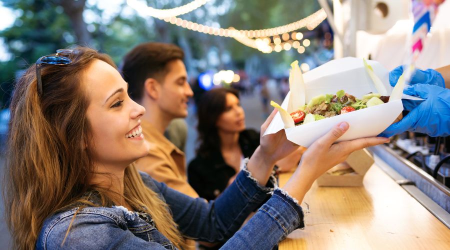 Food truck at fun corporate event