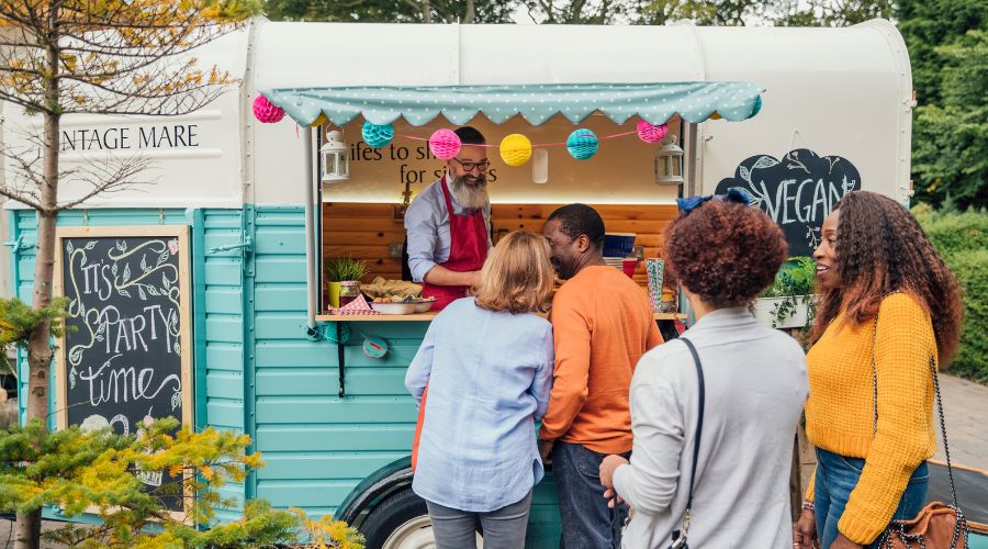 Food truck at bottomless brunch