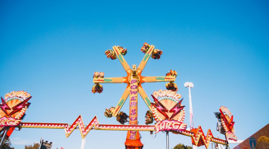 Funfair rides for a corporate summer party